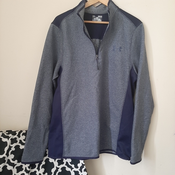 Under Armour Pullover Cold Heathered Blue Gray M - Picture 5 of 8
